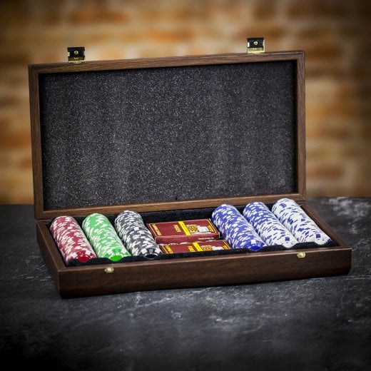 Luxury Poker Set Wood & Leather - Davis Concept Store